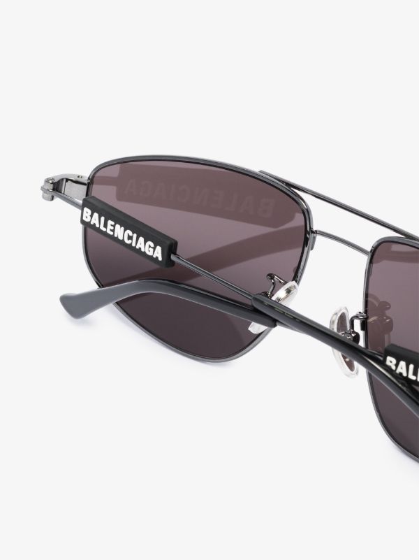 Browns Balenciaga Eyewear Black Aviator-Style Sunglasses | Browns Sunglasses
