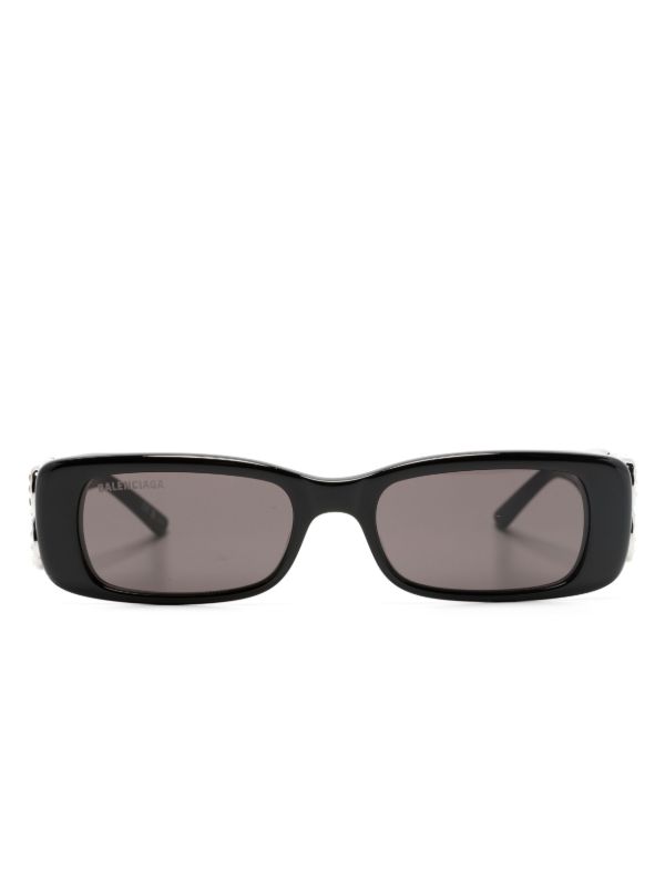 browns Balenciaga Eyewear black Dinasty rectangle-frame sunglasses | Browns Sunglasses