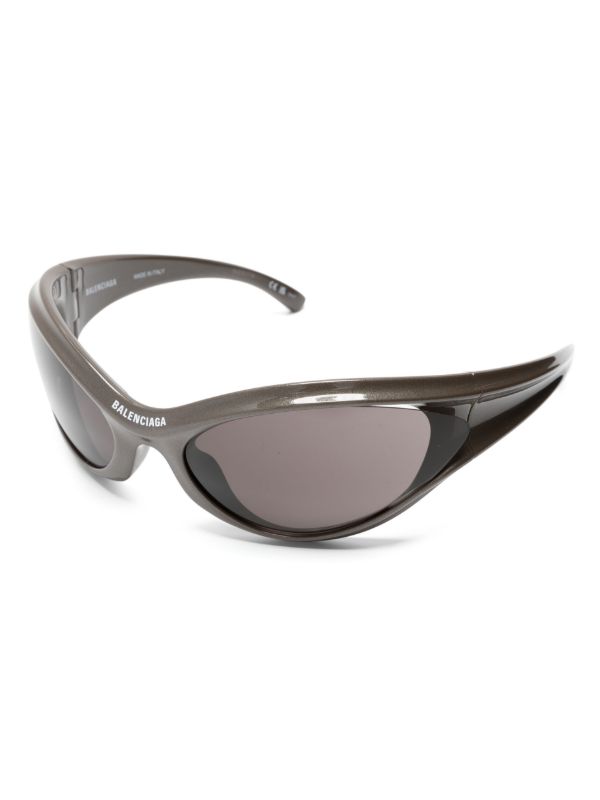Browns Balenciaga Eyewear Black Dynamo Wrap Cat-Eye Sunglasses | Browns Sunglasses