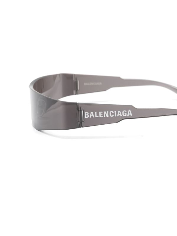 Browns Balenciaga Eyewear Black Mono Rectangle Sunglasses | Browns Sunglasses