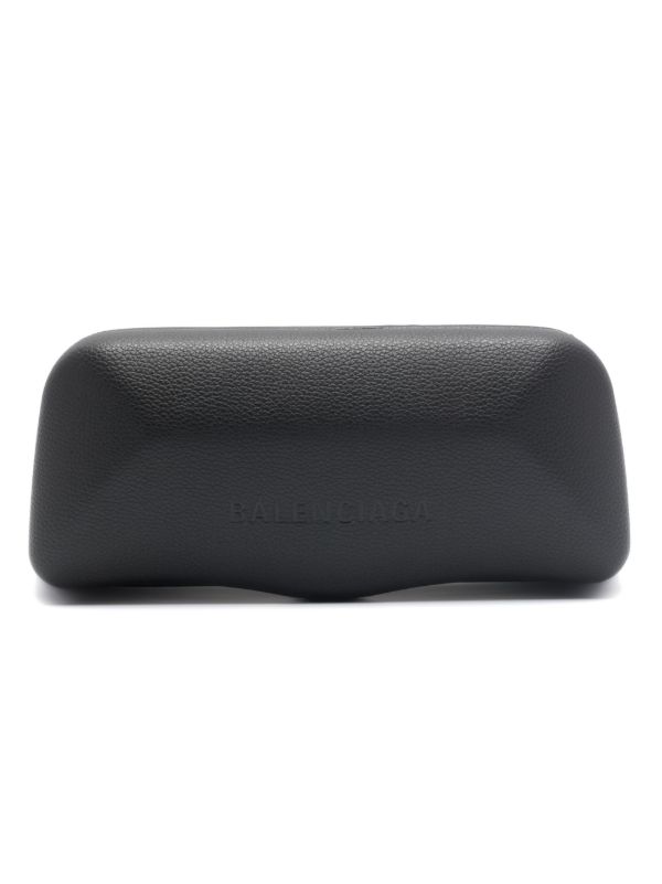 Browns Balenciaga Eyewear Black Mono Rectangle Sunglasses | Browns Sunglasses