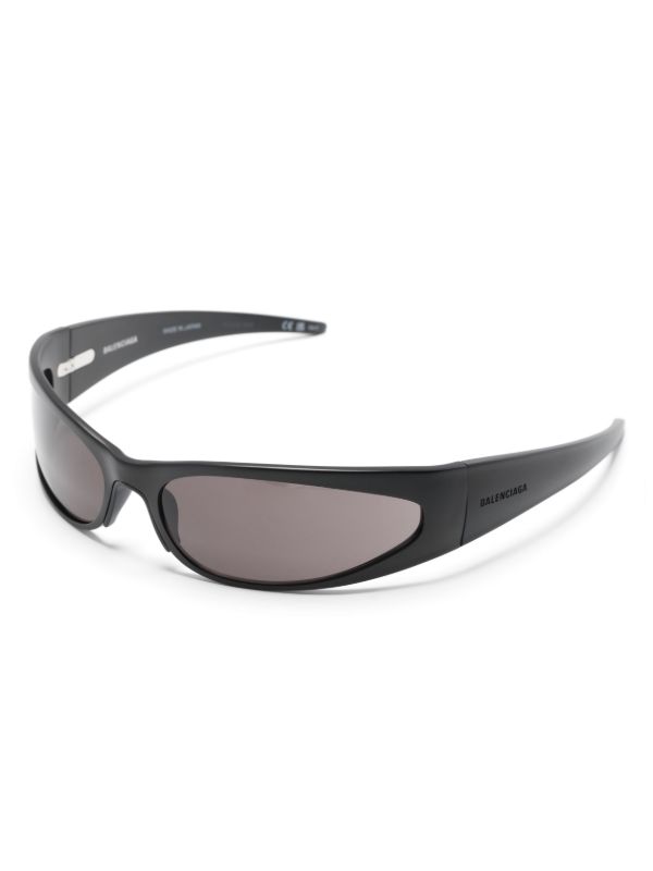Browns Balenciaga Eyewear Black Reverse XPander Wrap Sunglasses | Browns Sunglasses