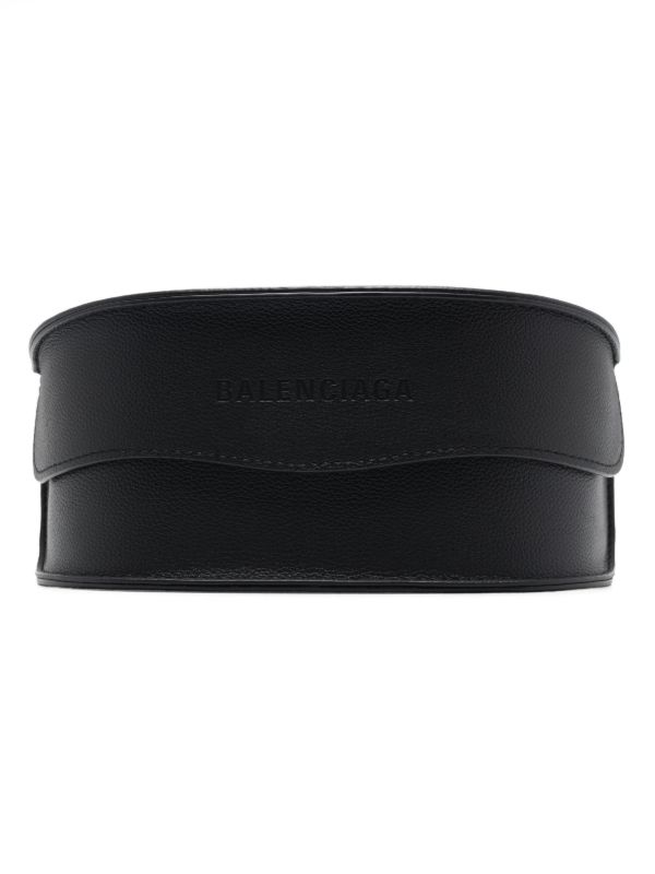 Browns Balenciaga Eyewear Black Reverse XPander Wrap Sunglasses | Browns Sunglasses