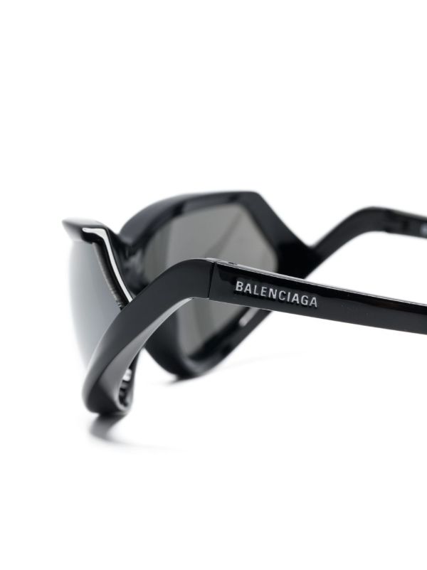 Browns Balenciaga Eyewear Black Side XPander Cat-Eye Sunglasses | Browns Sunglasses