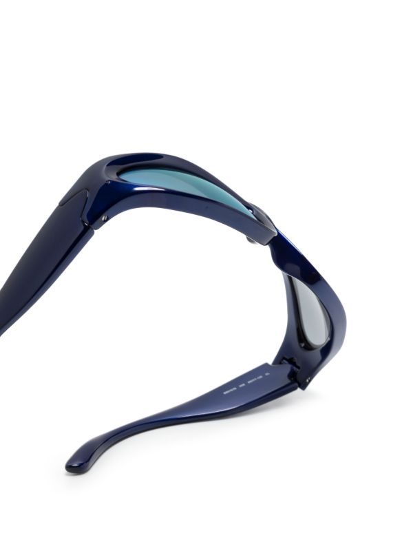 Browns Balenciaga Eyewear Blue Swift Oval-frame Sunglasses | Browns Sunglasses