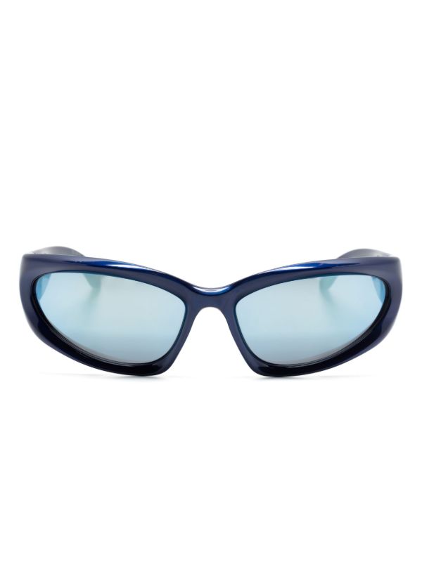 browns Balenciaga Eyewear blue Swift oval-frame sunglasses | Browns Sunglasses