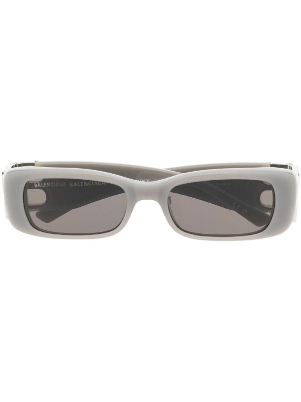 browns Balenciaga Eyewear Grey Rectangle Frame Sunglasses | Browns Sunglasses