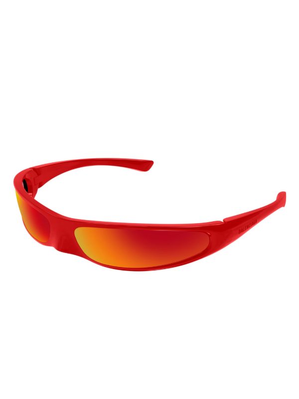 Browns Balenciaga Eyewear Red Blade Sunglasses | Browns Sunglasses