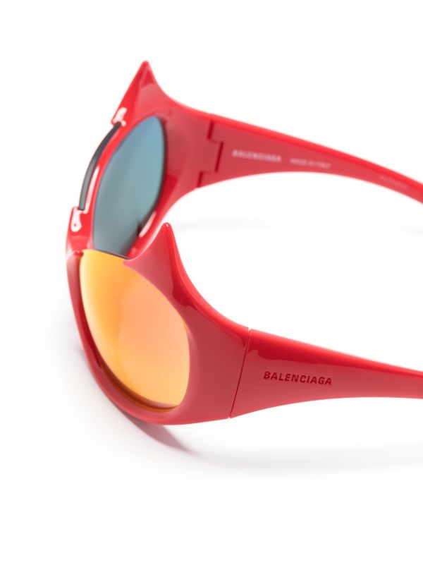 Browns Balenciaga Eyewear Red Gotham Cat-Eye Sunglasses | Browns Sunglasses