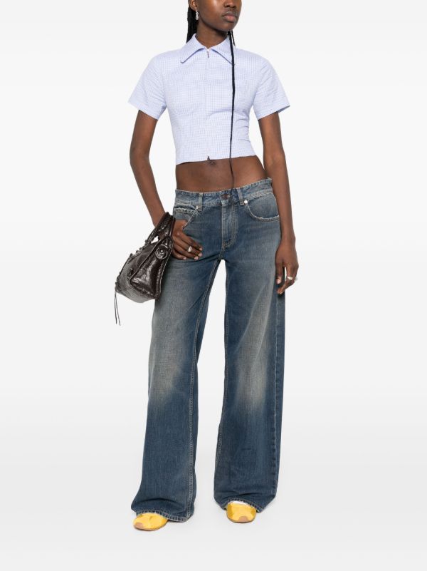 Browns Balenciaga Logo-patch Jeans | Browns Wide-Leg Jeans