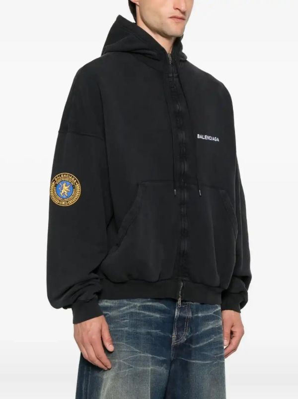 Browns Balenciaga Uniform-patch Hoodie | Browns Hoodies