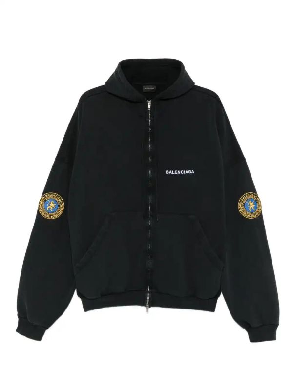 browns Balenciaga uniform-patch hoodie | Browns Hoodies