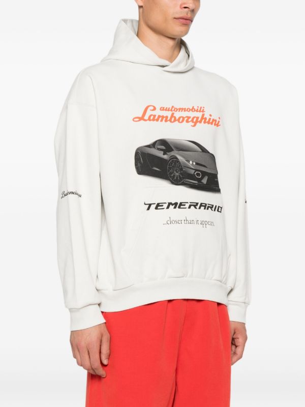 Browns Balenciaga X Automobili Lamborghini Graphic-print Hoodie | Browns Hoodies