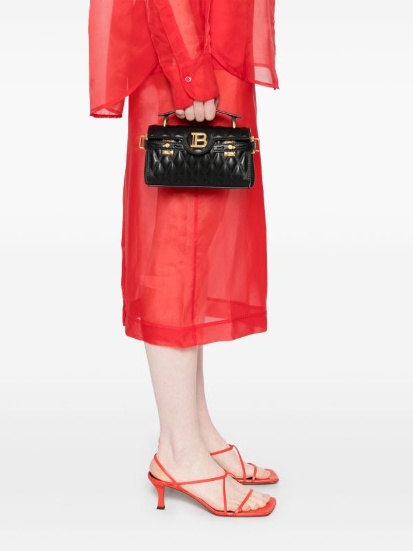 Browns Balmain Black B-Buzz 19 Mini Bag | Browns Mini Bags