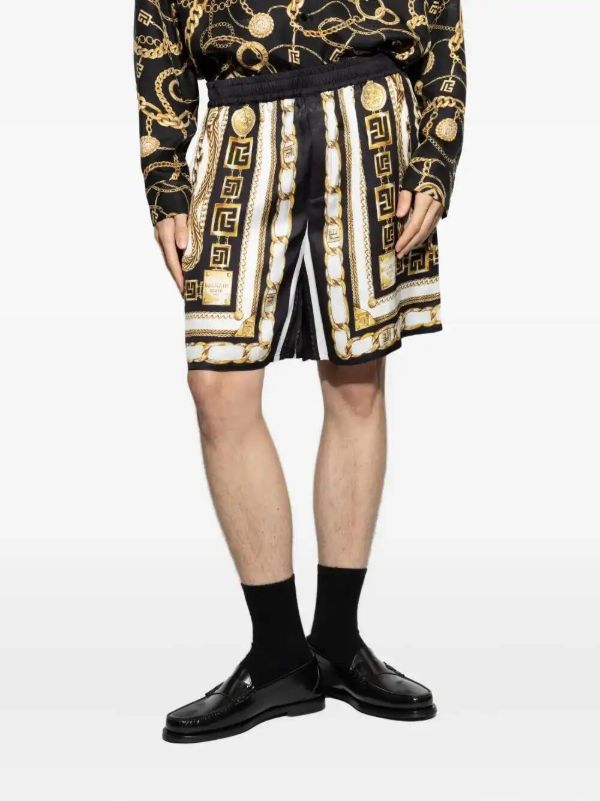 Browns Balmain Chain-print Shorts | Browns Bermuda Shorts