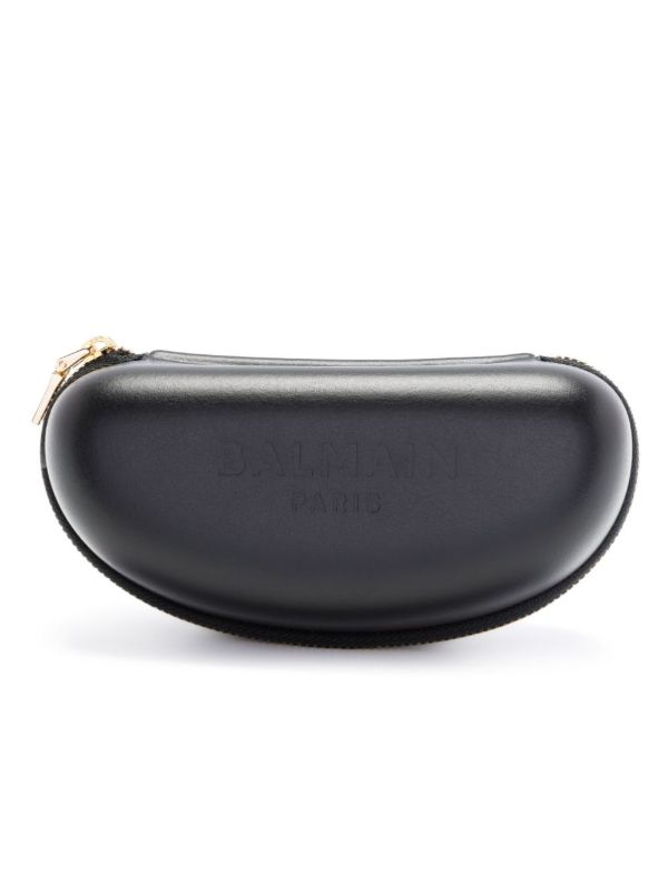 Browns Balmain Eyewear Black Fleche Rectangular Mask Sunglasses | Browns Sunglasses