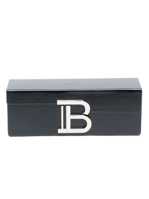 Browns Balmain Eyewear Black Titan Pilot-Frame Sunglasses | Browns Sunglasses