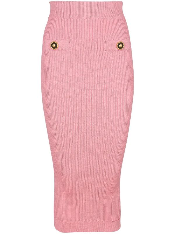 browns Balmain knitted midi skirt | Browns Knitted Skirts