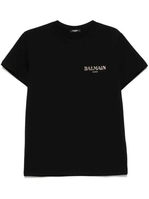 browns Balmain logo-appliqué T-shirt | Browns T-Shirts