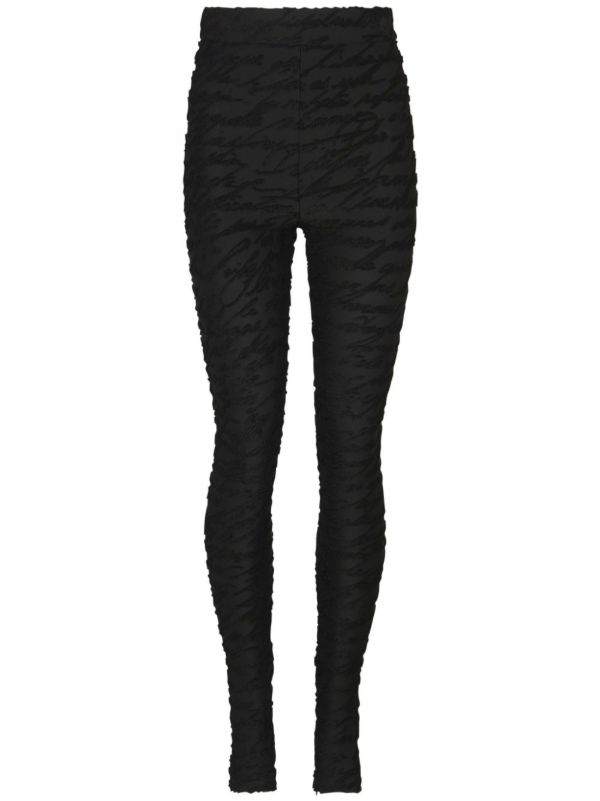 browns Balmain Monogram-Jacquard Leggings | Browns Leggings