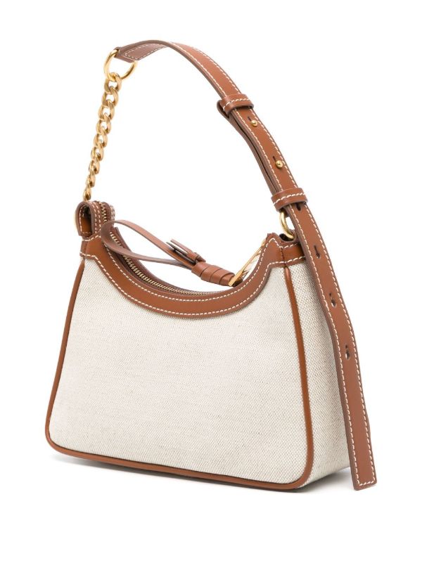 Browns Balmain Neutral B-Army Canvas Shoulder Bag | Browns Shoulder Bags