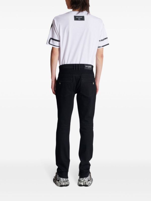 Browns Balmain Slim-Fit Biker Jeans | Browns Skinny Jeans