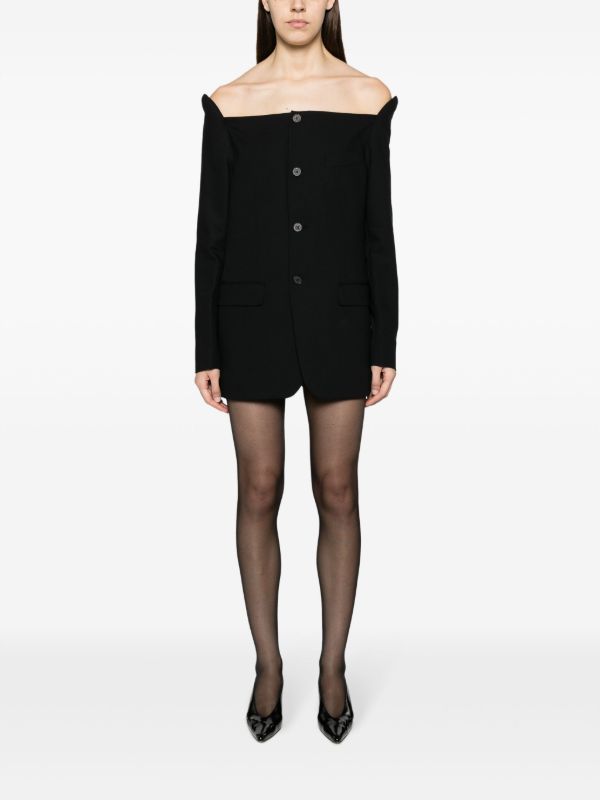 Browns BETTTER Black Blazer Wool Mini Dress | Browns Cocktail & Party Dresses
