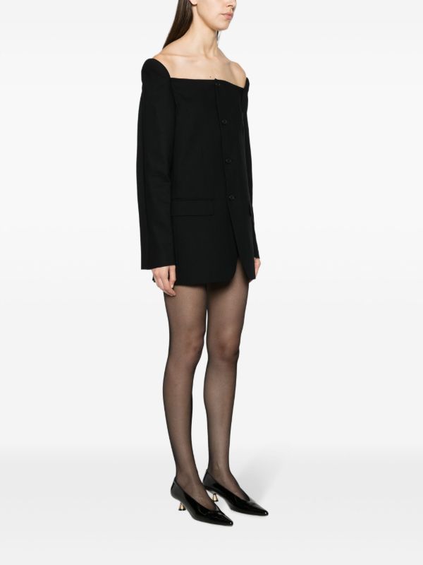 Browns BETTTER Black Blazer Wool Mini Dress | Browns Cocktail & Party Dresses