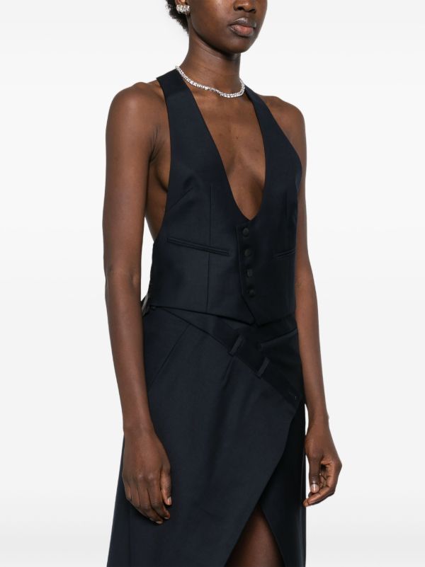 Browns BETTTER Black Nan Waistcoat | Browns Waistcoats & Gilets