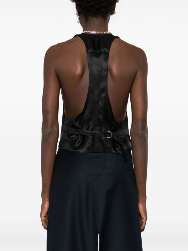 Browns BETTTER Black Nan Waistcoat | Browns Waistcoats & Gilets