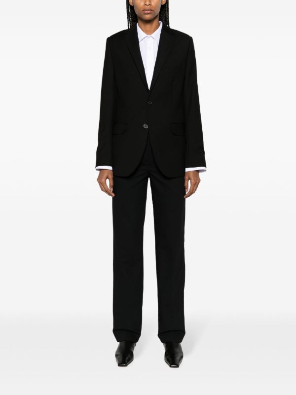 Browns BETTTER Black Straight-leg Wool Trousers | Browns Suit Trousers