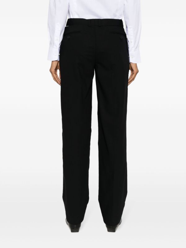 Browns BETTTER Black Straight-leg Wool Trousers | Browns Suit Trousers