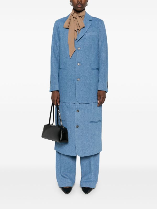 Browns BETTTER Blue Cotton Coat | Browns Single Breasted Coats