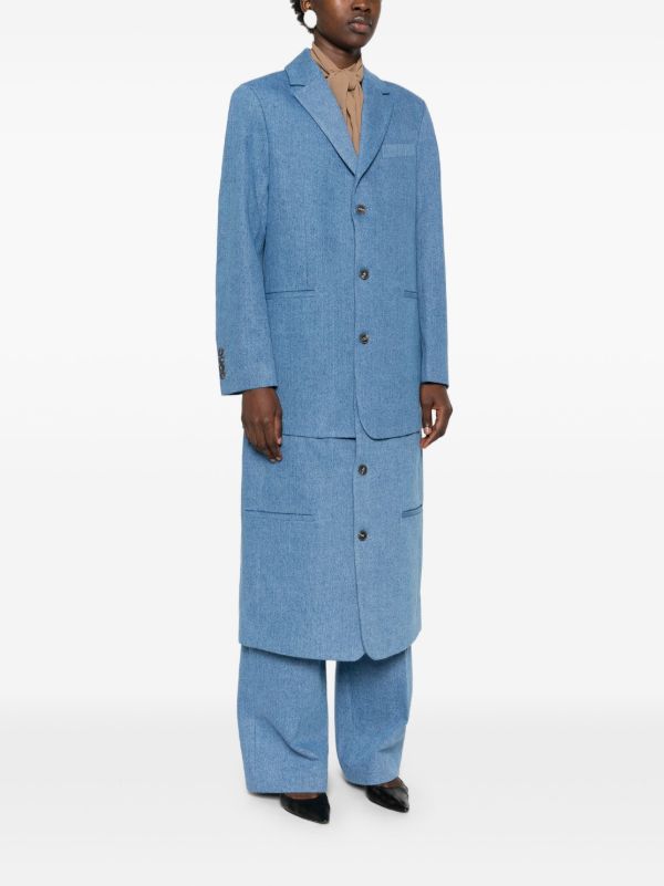 Browns BETTTER Blue Cotton Coat | Browns Single Breasted Coats
