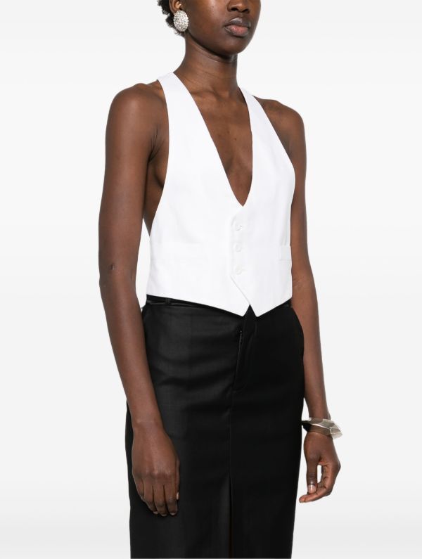 Browns BETTTER White Nan Waistcoat | Browns Waistcoats & Gilets