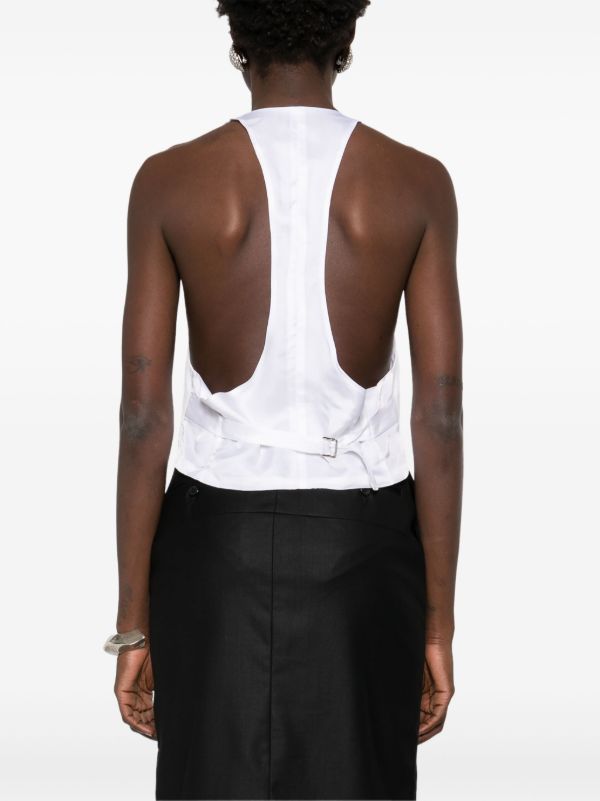 Browns BETTTER White Nan Waistcoat | Browns Waistcoats & Gilets