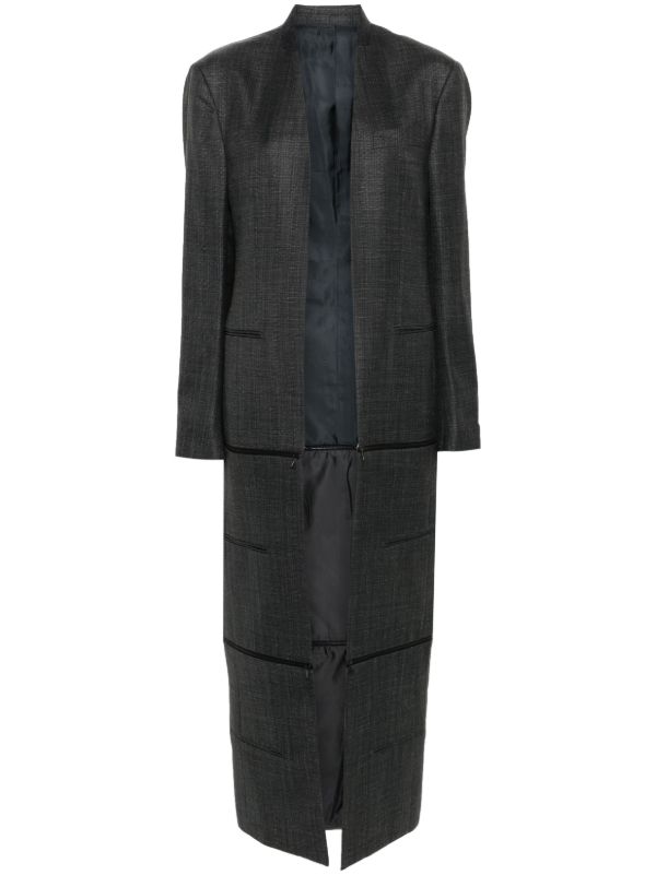 browns BETTTER x Zegna Transformer collarless coat | Browns Oversized Coats