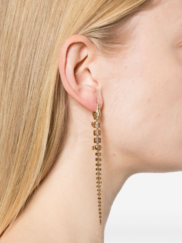 Browns Bibi Van Der Velden 18K Yellow Gold Alligator Vertebrae Bite Earring | Browns Fine Earrings