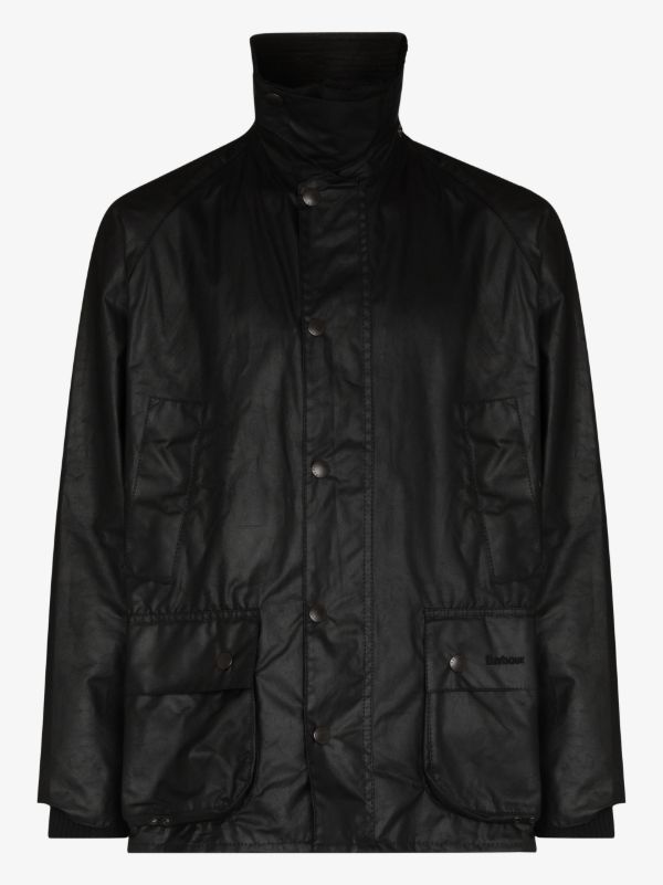 browns Black Barbour bedale wax jacket| Browns Lightweight Jackets