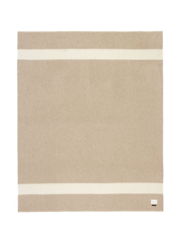 Browns BLACKSAW Beige Siempre Striped Blanket | Browns Blankets & Throws