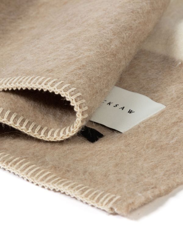 Browns BLACKSAW Beige Siempre Striped Blanket | Browns Blankets & Throws