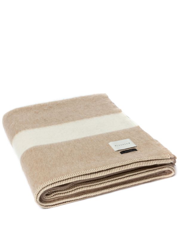 browns BLACKSAW Beige Siempre Striped Blanket | Browns Blankets & Throws
