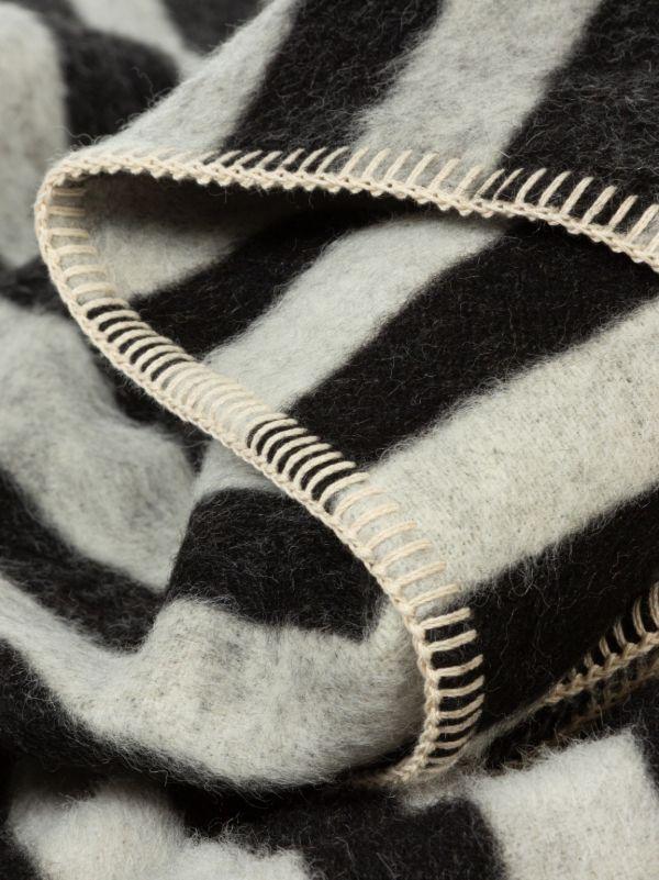 Browns BLACKSAW Black Stills Heirloom Striped Blanket | Browns Blankets & Throws