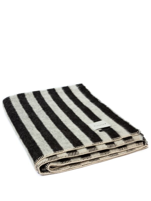 browns BLACKSAW Black Stills Heirloom Striped Blanket | Browns Blankets & Throws