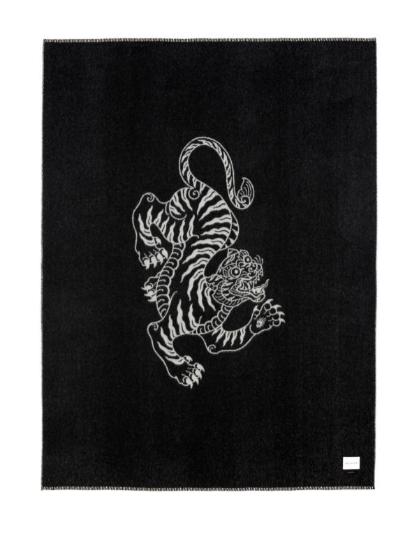 Browns BLACKSAW Black Voodoo Tiger Reversible Blanket | Browns Blankets & Throws