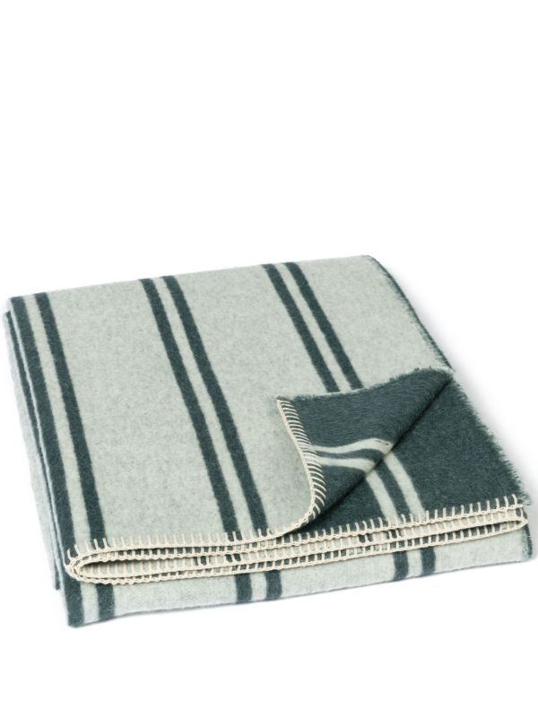 browns BLACKSAW Green Straits Reversible Alpaca Wool Blanket | Browns Blankets & Throws