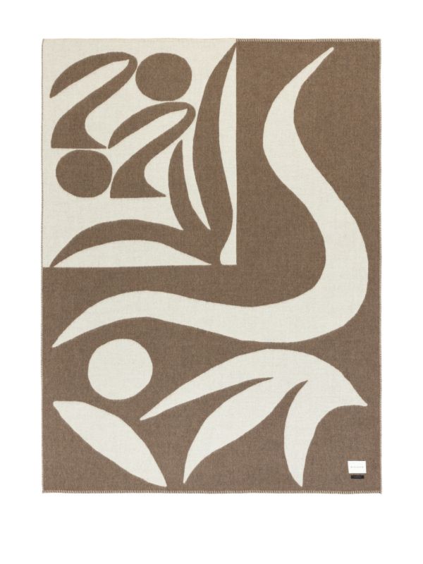 Browns BLACKSAW Neutral Elder Reversible Alpaca Wool Throw | Browns Blankets & Throws
