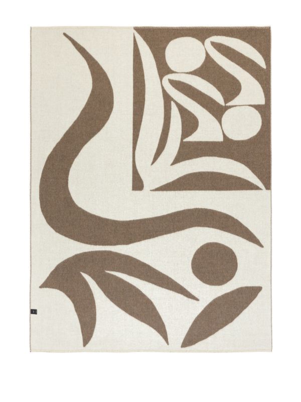 Browns BLACKSAW Neutral Elder Reversible Alpaca Wool Throw | Browns Blankets & Throws