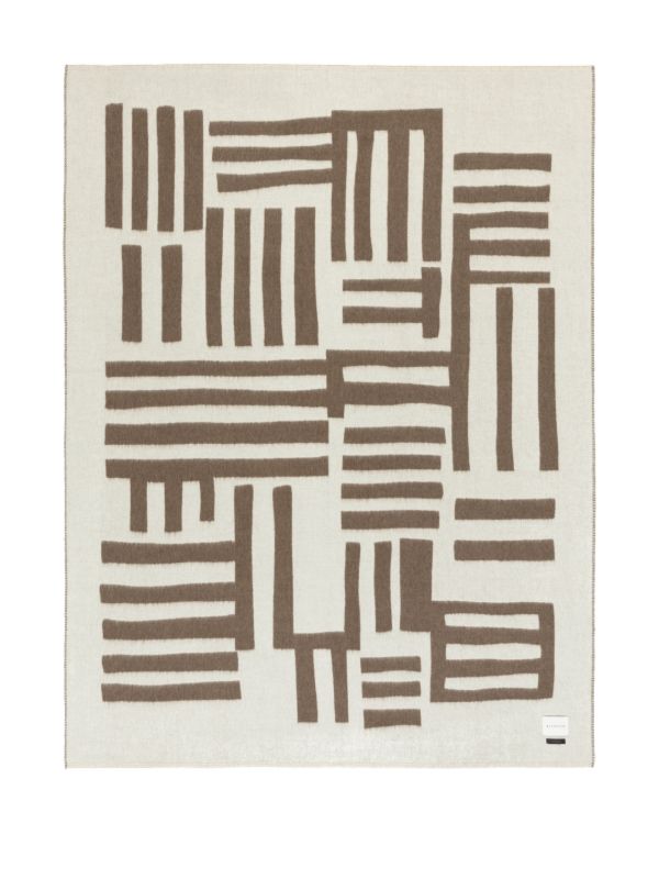 Browns BLACKSAW Neutral Rosin Reversible Alpaca Wool Throw | Browns Blankets & Throws