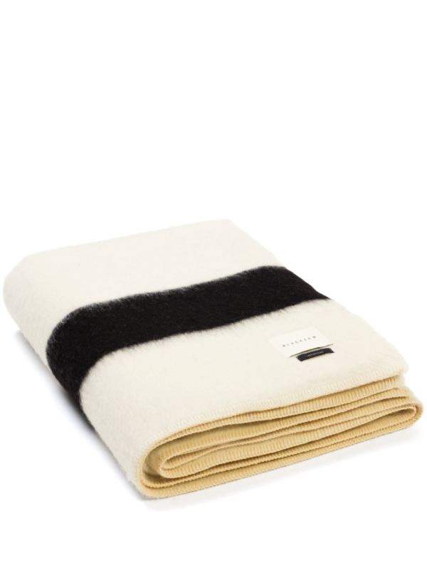 browns BLACKSAW White Siempre Striped Blanket | Browns Blankets & Throws